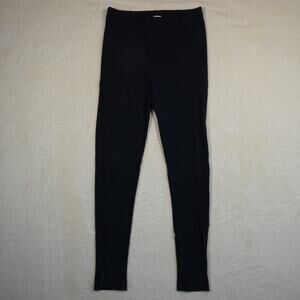 Masai Copenhagen Black Ponte Pants Size M Pull On Skinny Leggings Zipper Leg